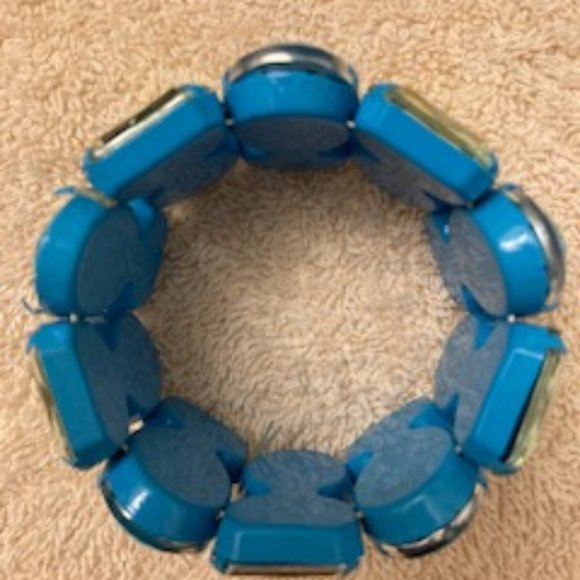 Bracelet Bundle - Assorted Variety of Four (4) Blue Stretch Bracelets - Picture 5 of 8